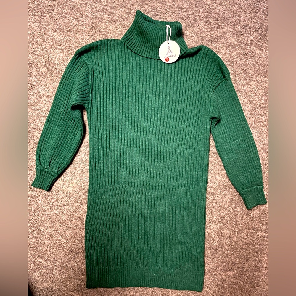 NWT Anrabess green Sweater Dress size xs